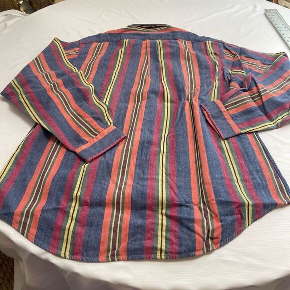 NWT Ralph Lauren VTG 80s Stripe NOS Long Sleeve Button Down Shirt Size XXL NEW - Picture 9 of 10